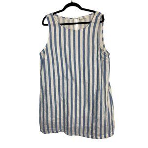 beachlunchlounge Blue and White Striped Mini Dress